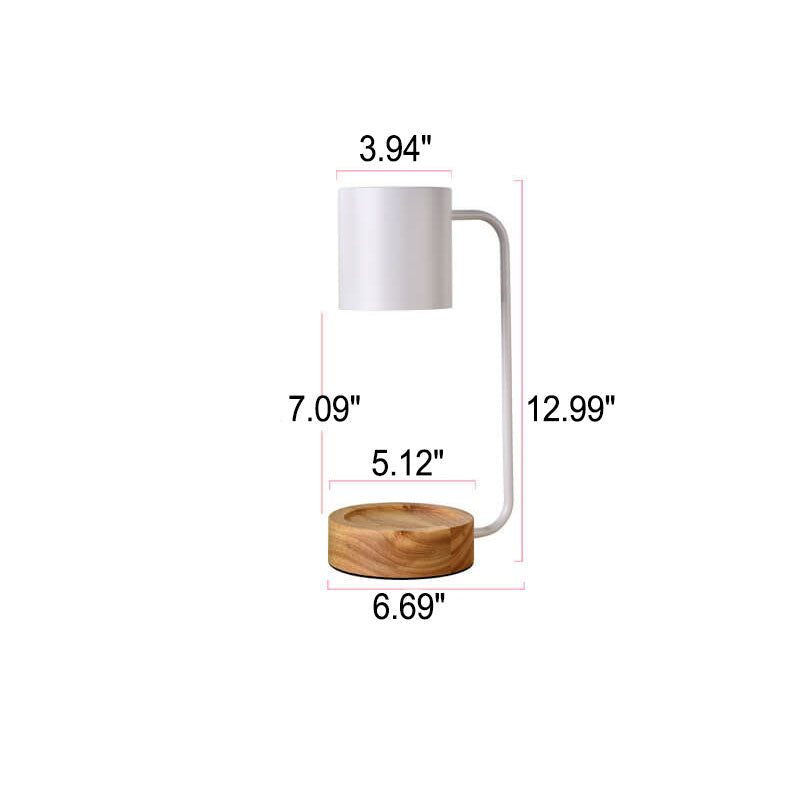 Japanese Minimalist Candle Warmer Lamp | Wooden Base Dimmable Wax Melter