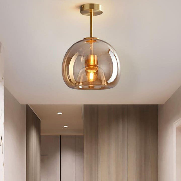 Nordic Glass Ball Ceiling Light | Semi-Flush Mount
