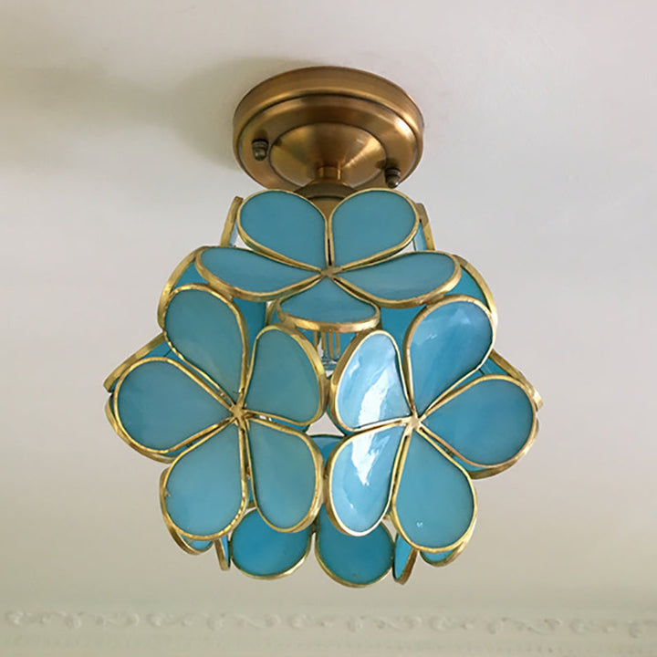 Retro Flower Ceiling Light | Colourful Vintage-Inspired PVC Flush Mount