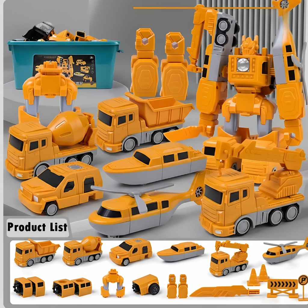 Toy Building Blocks Magnetic Vehicle Set Creative Kids Play