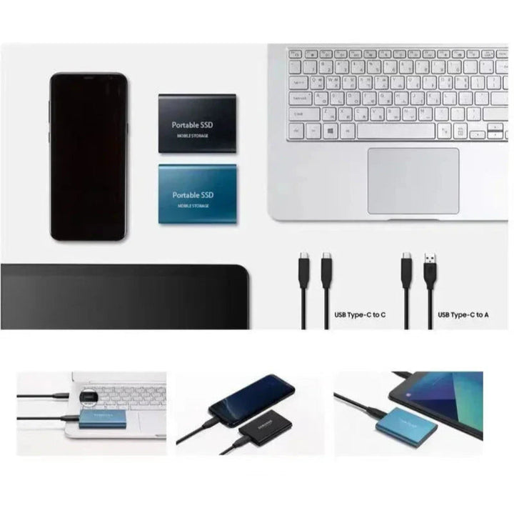 SSD Portable External Drive 512GB Fast Compact USB C Storage