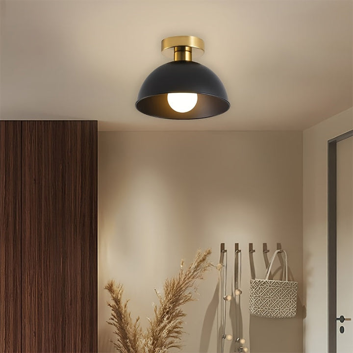 Modern Semi-Flush Ceiling Lamp | Matte Metal Finish