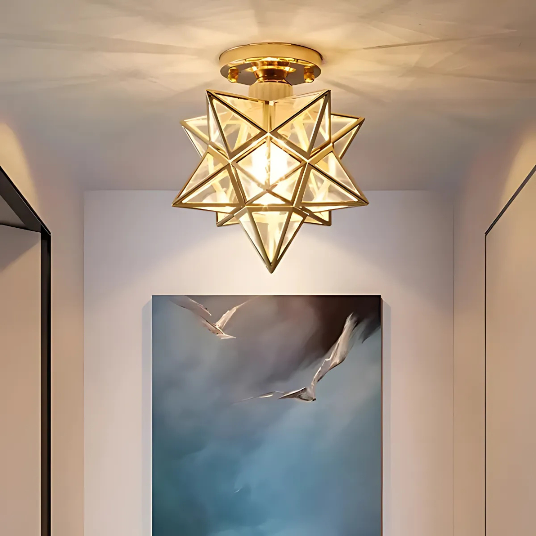 Xelio LED Ceiling Lamp | Elegant Geometric Star Light