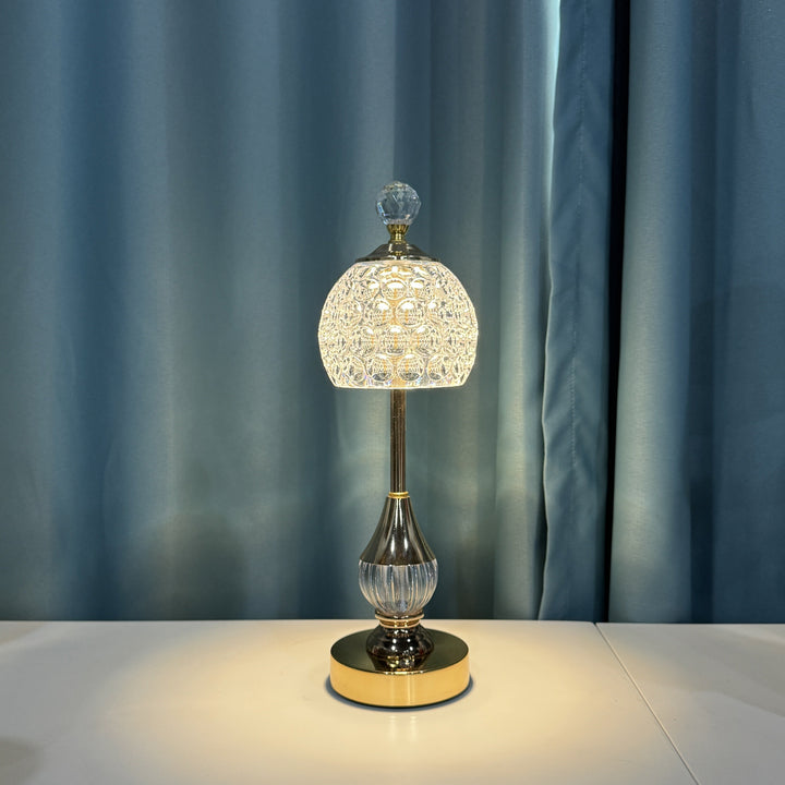 Crystal Touch Table Lamp | Rechargeable LED Bedside Light