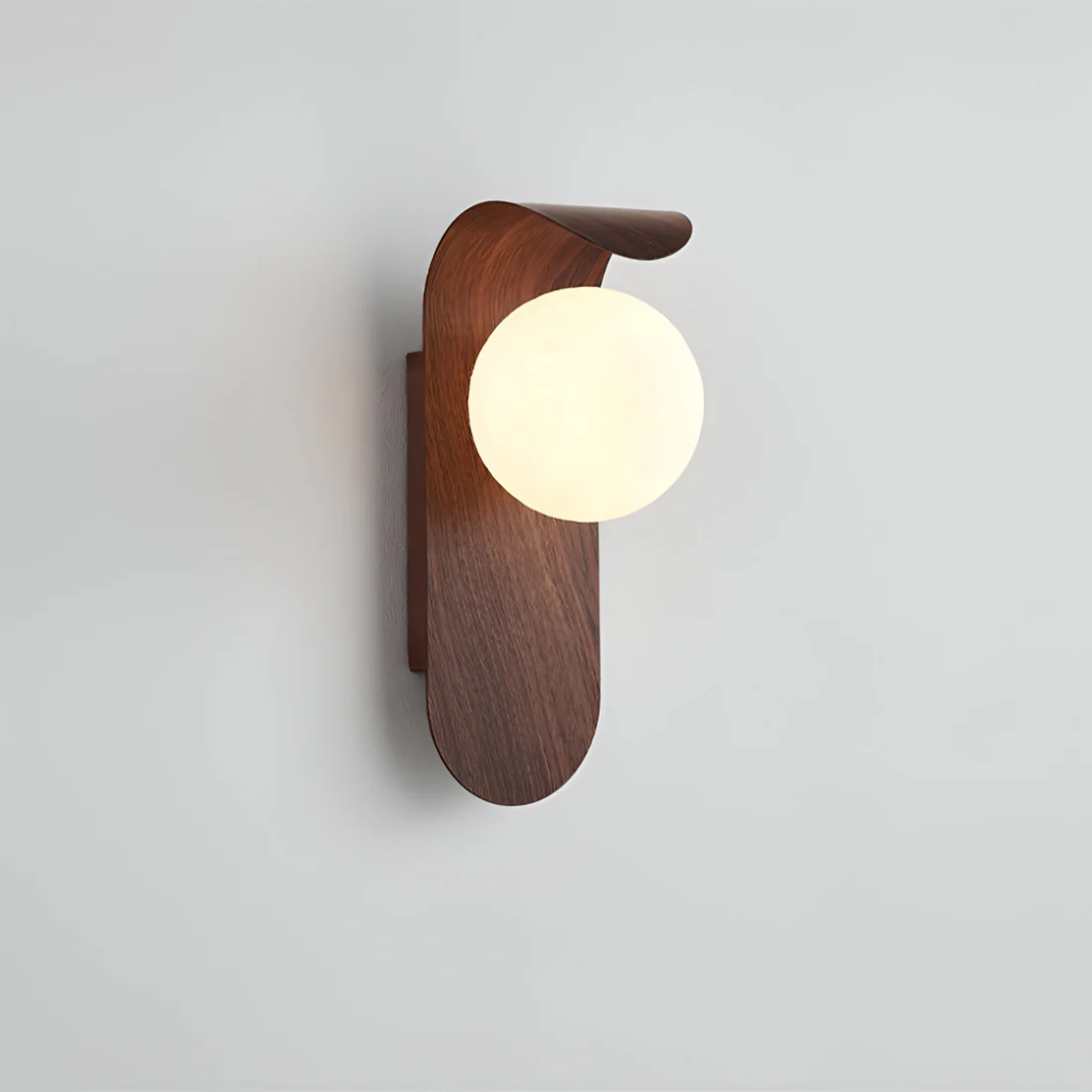 Icar Scandinavian LED Wall Lamp | Minimalist Wooden Design