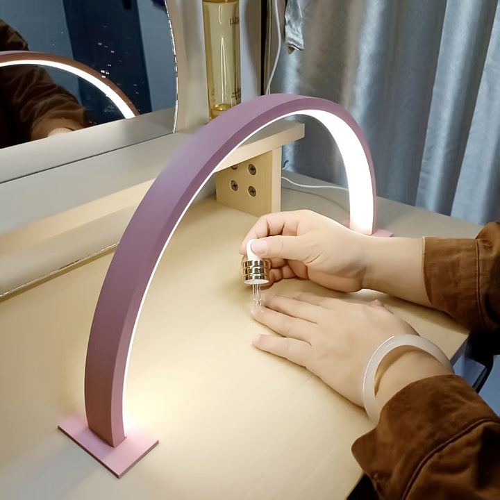 Crescent Moon LED Desk Lamp | Adjustable USB Metal Light