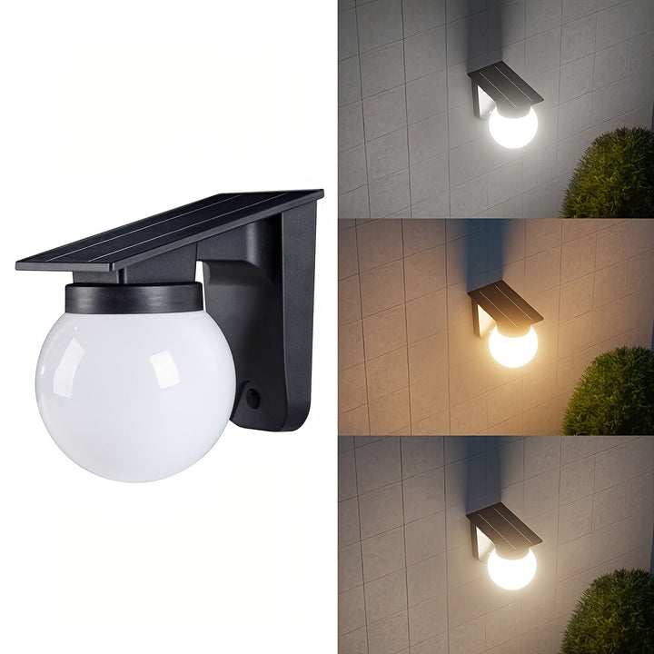 Solar Globe LED Wall Light | Smart Dimmable Outdoor Lighting