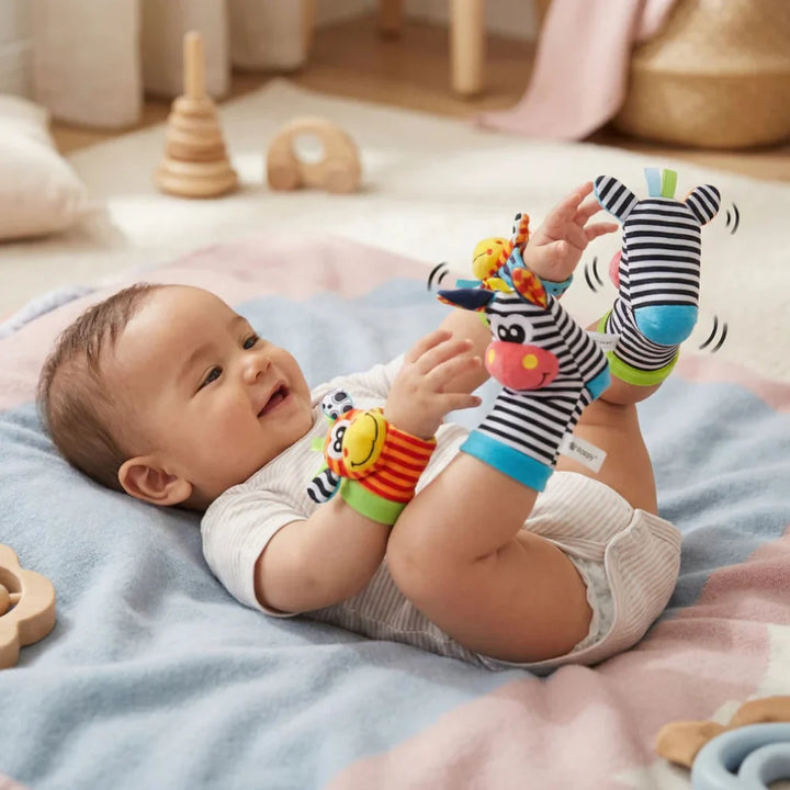 Baby Rattle Socks Wristband Infant Sensory Toy Set