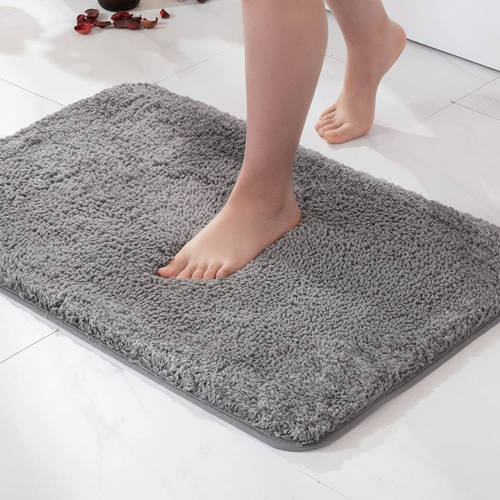Plush Bath Rug Non Slip Backing Bathroom Comfort