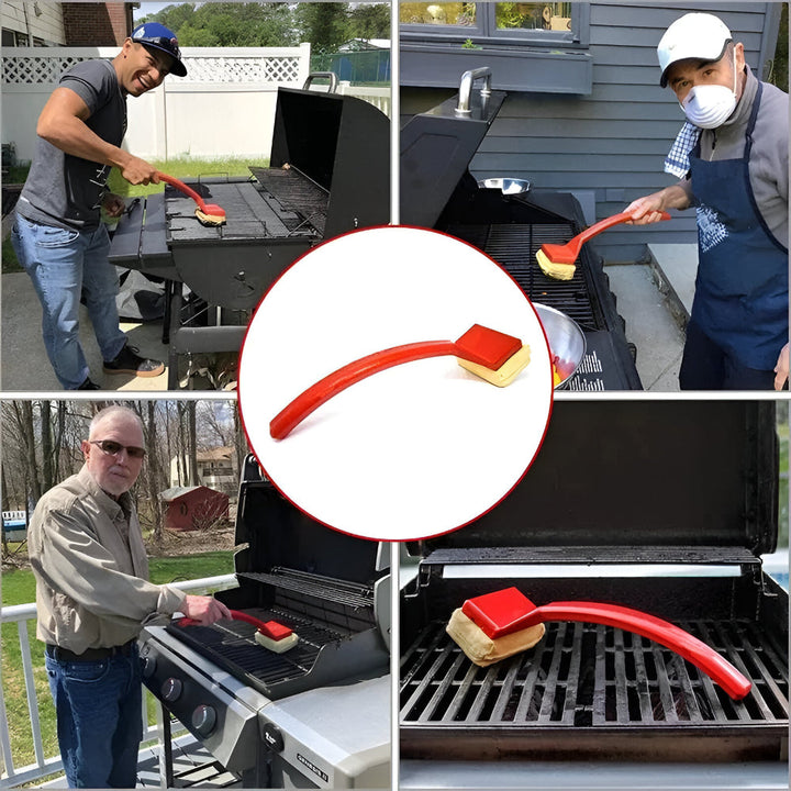 Grill Cleaning Brush Steam Scrubber Bristle Free Long Handle