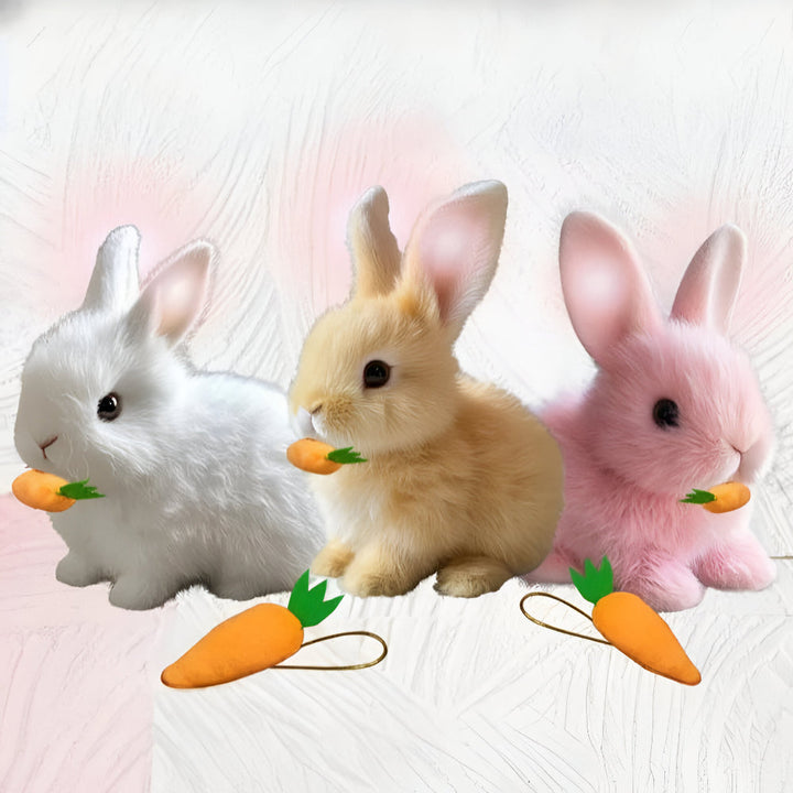Bunny Toy Home Decor Lifelike Sitting Display Figurine