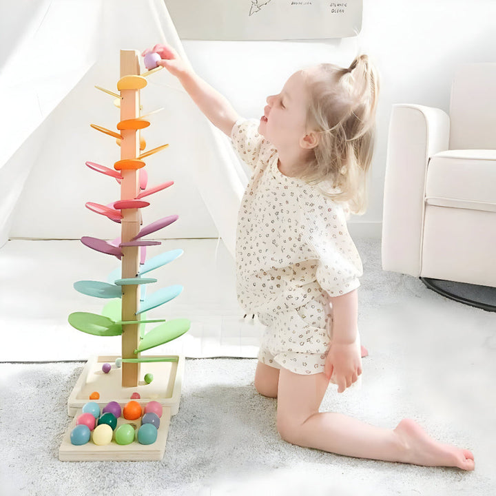 Marble Run Wooden colourful Educational Toy Kids