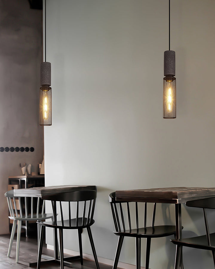 Urban Concrete Pendant Light | Industrial LED Hanging Lamp