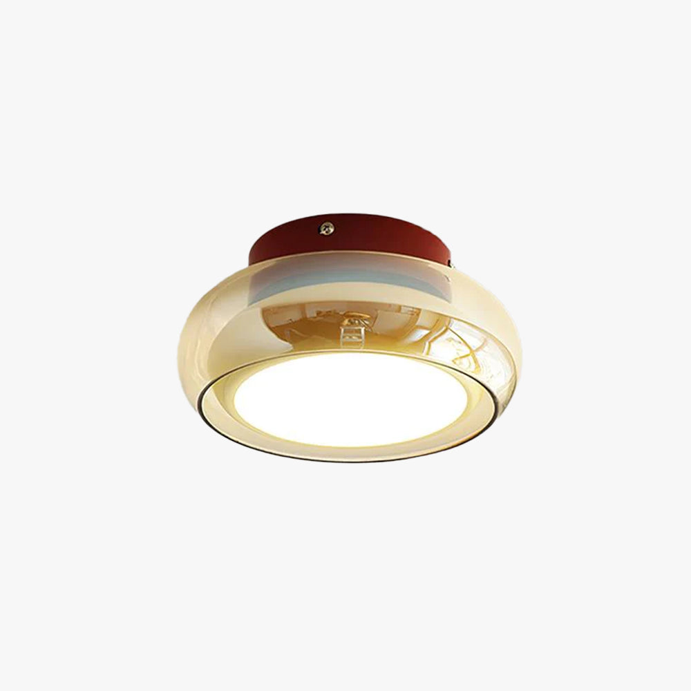 June Retro Glass Flush Mount Ceiling Light | LED Indoor Lamp
