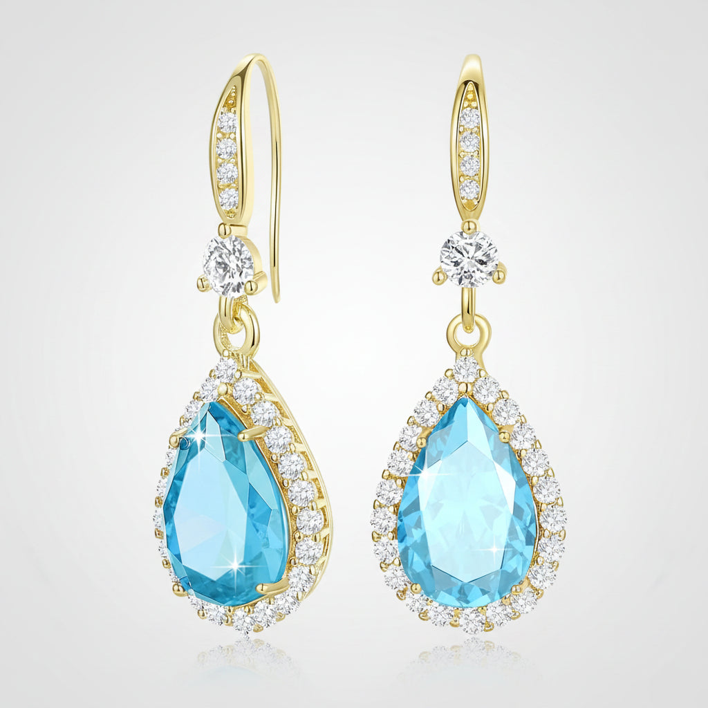 Earrings Mothers Day Gift Birthstone Teardrop Dangle Jewellery
