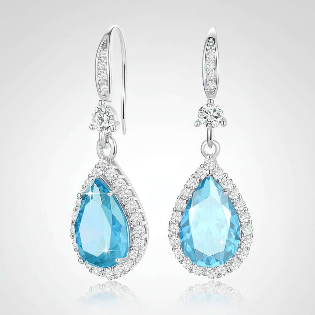 Earrings Mothers Day Gift Birthstone Teardrop Dangle Jewellery