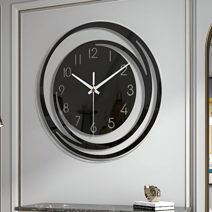 Sorana Wall Clock | Modern Black Acrylic Scandinavian Design