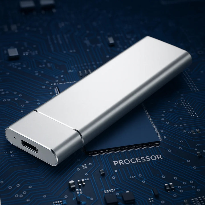 External Hard Drive Aluminum Portable Storage Device
