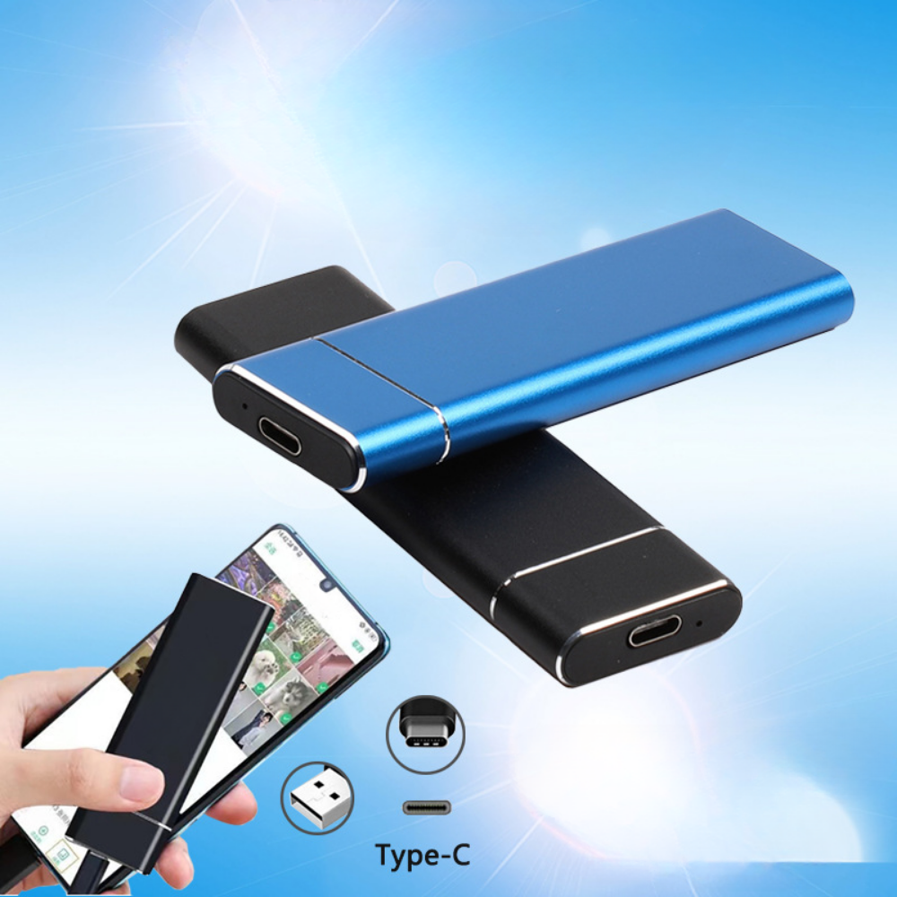 External Hard Drive Aluminum Portable Storage Device