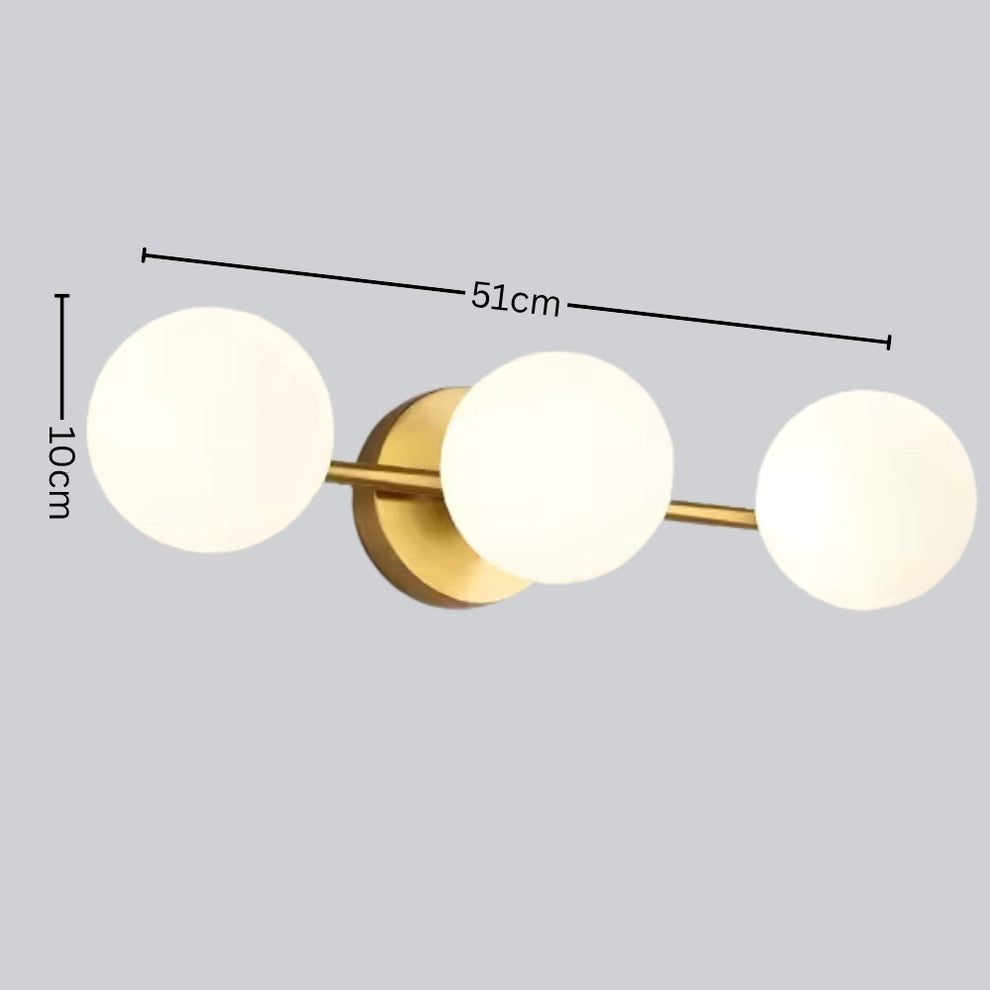 Modern Nordic Glass Ball Wall Light | Triple Globe Design
