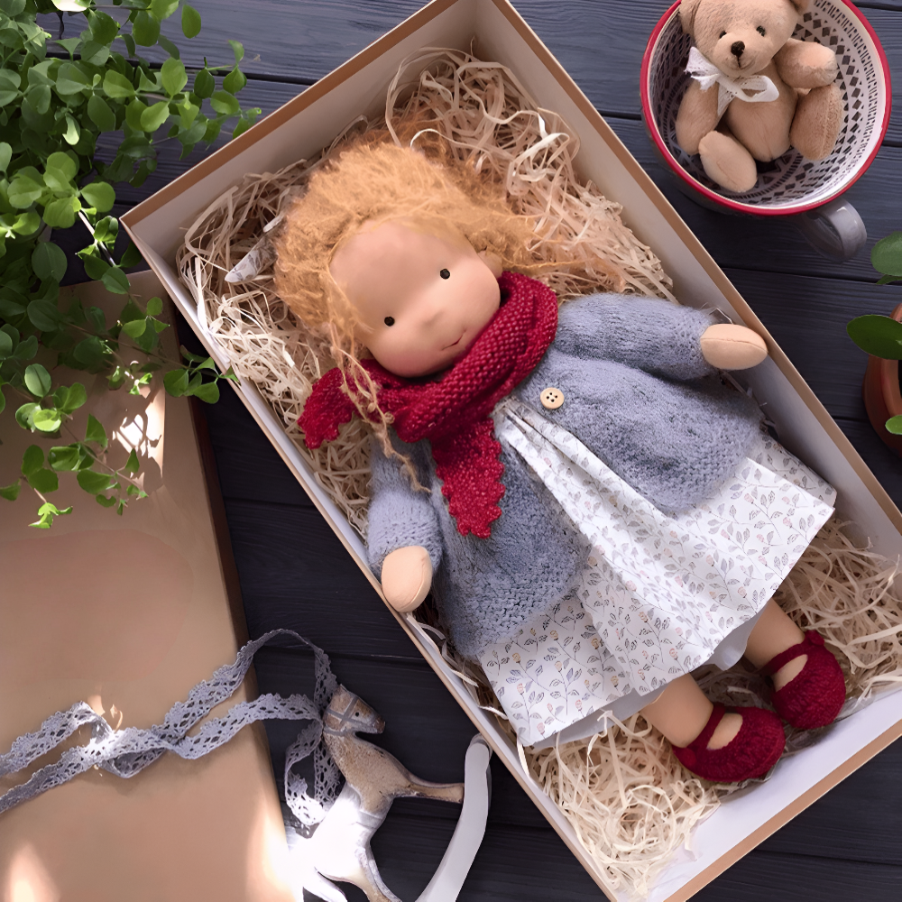 Doll Handmade Fabric Toy Imaginative Play Gift Box