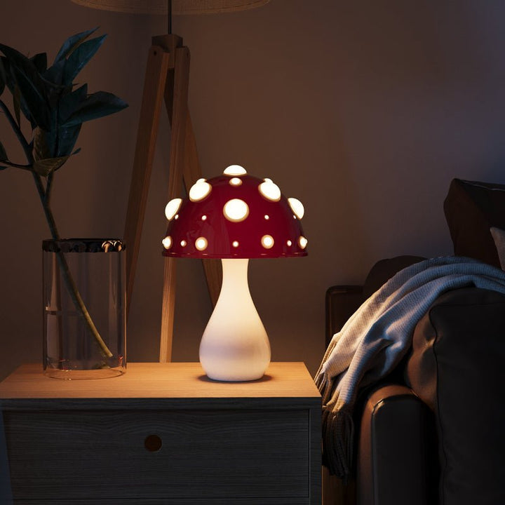 LED Mushroom Table Lamp | Modern Amanita-Inspired Light