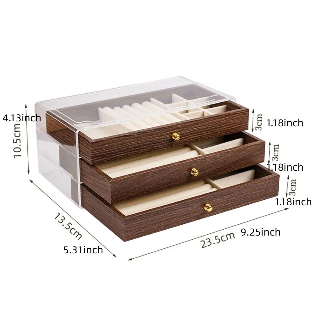 Jewellery Box Organizer Mothers Day Gift Drawer Storage Display Case