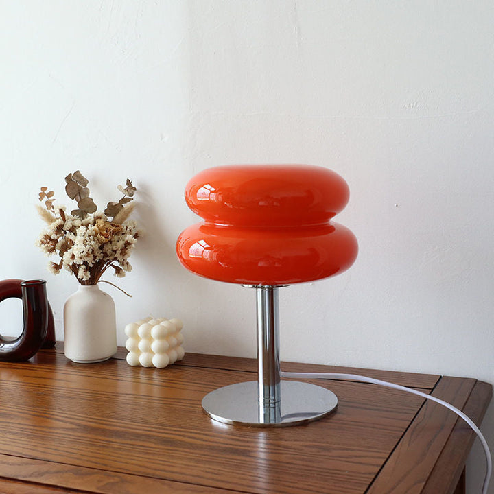 Italian Designer Glass Table Lamp | Modern Retro Accent Light