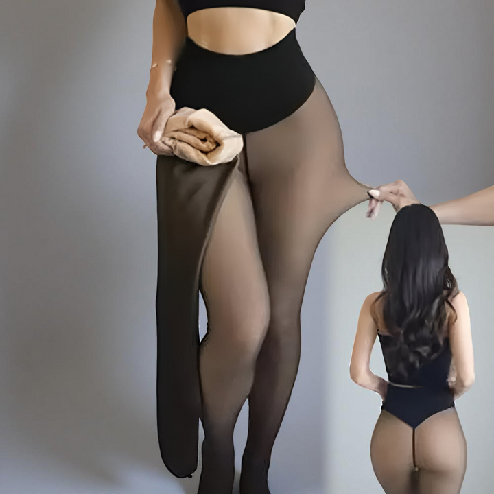Leggings Thermal Tights Sheer Look Winter Lined Leggings