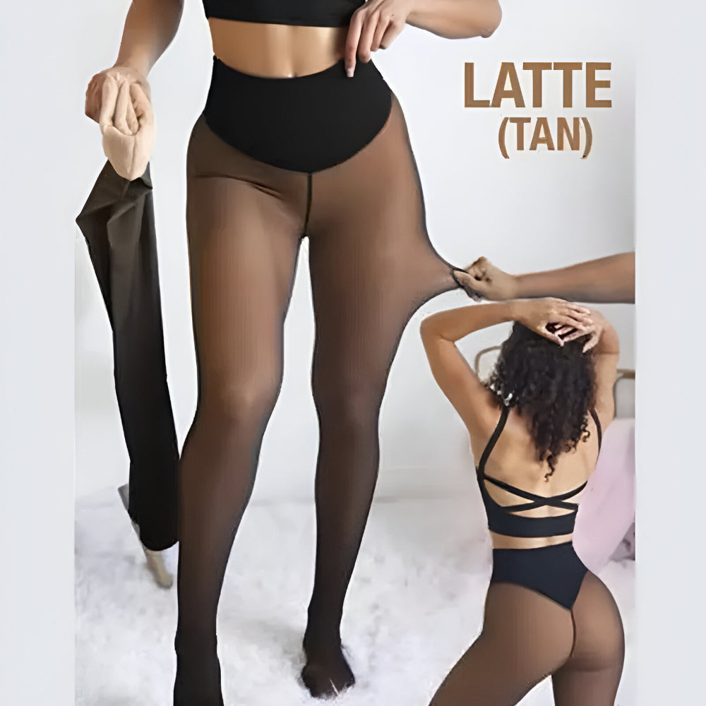 Leggings Thermal Tights Sheer Look Winter Lined Leggings