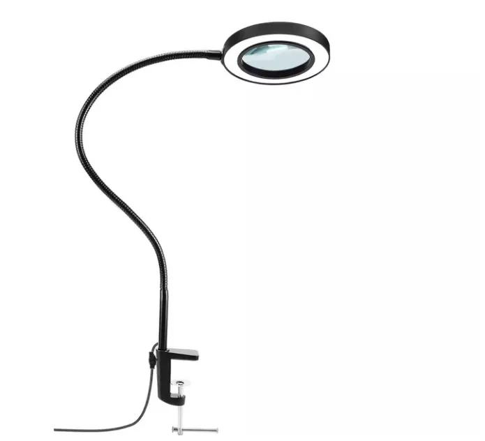 Magnifying Lamp LED Reading Glass Desk Mount