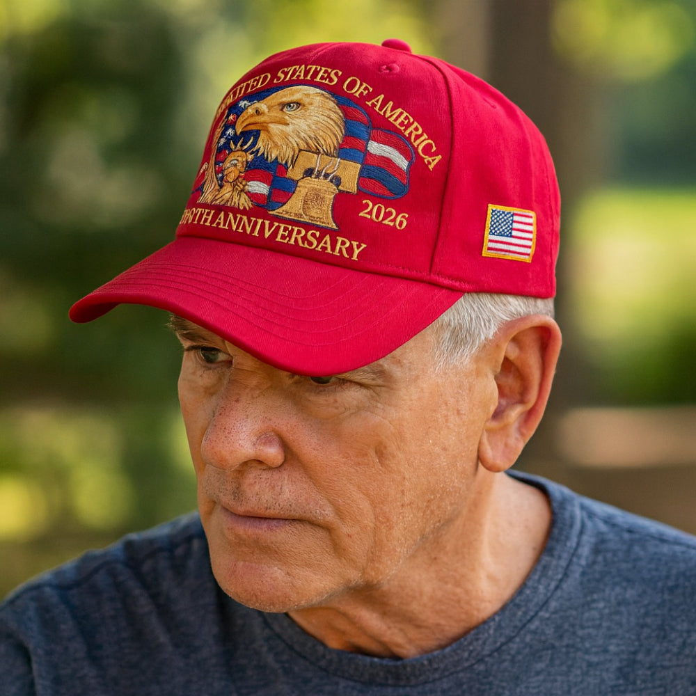 Men’s Baseball Cap Patriotic Eagle 250th Anniversary Veterans Hat
