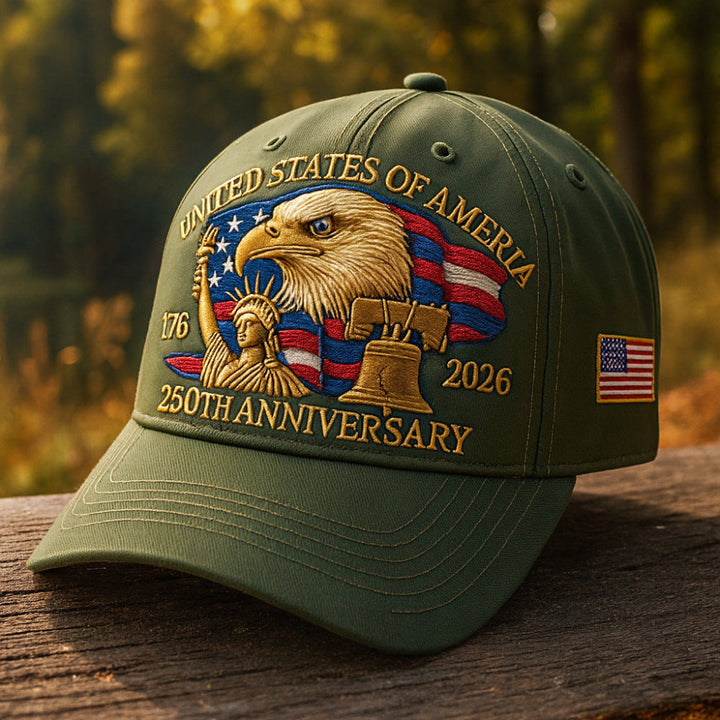 Men’s Veterans Baseball Cap Embroidered Eagle Hat
