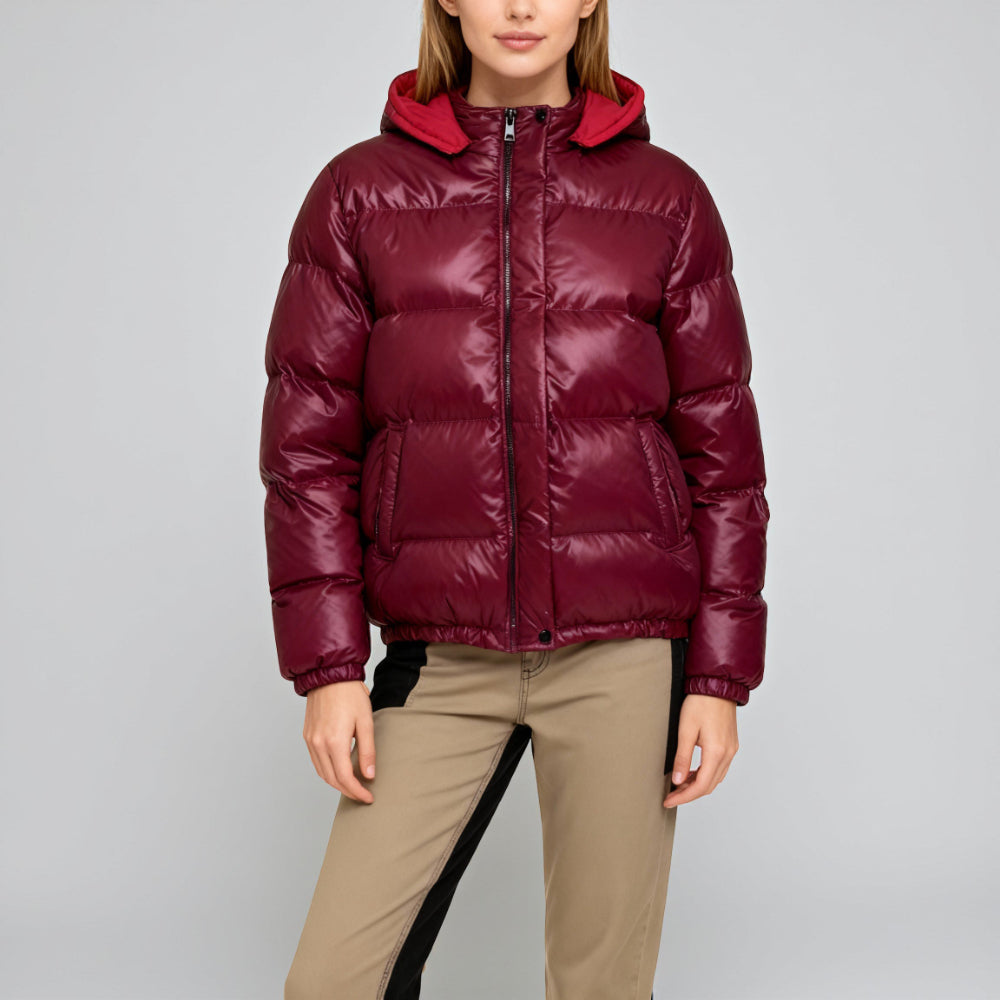 Women Insulated Puffer Jacket Hooded Winter Outerwear Design