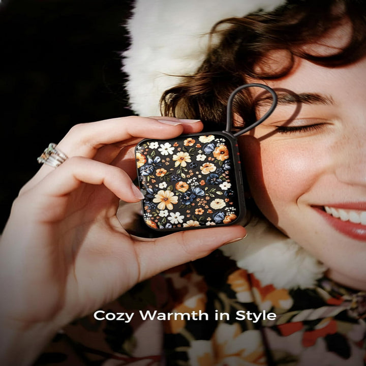 Hand Warmer Electric Rechargeable Portable Pocket Heater Floral