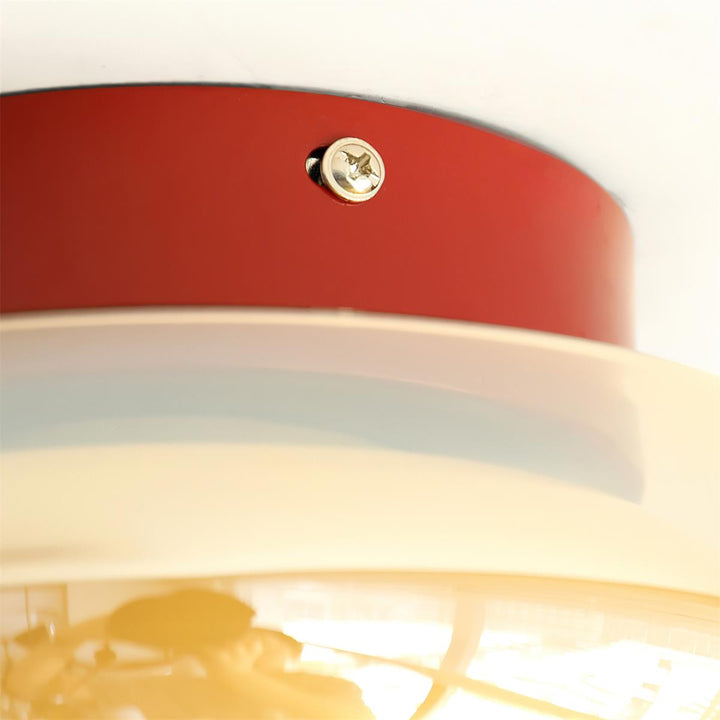 June Retro Glass Flush Mount Ceiling Light | LED Indoor Lamp