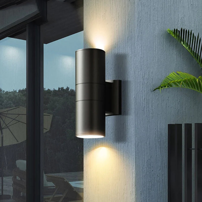 Modern Outdoor Wall Light | Up & Down Waterproof LED Sconce