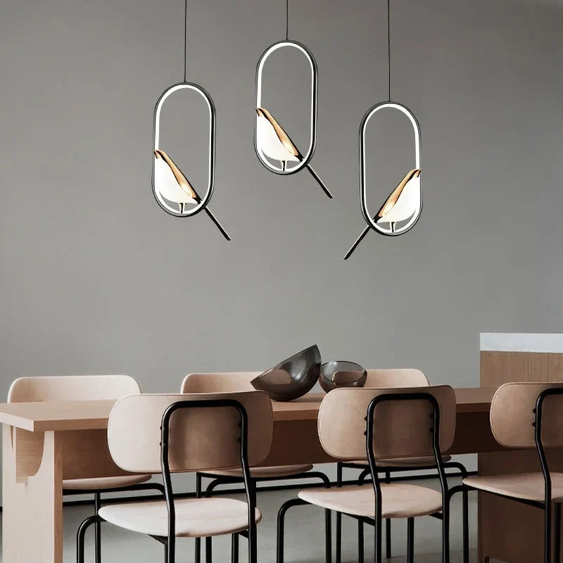 Magpie Pendant Light | Nordic LED Bird Design