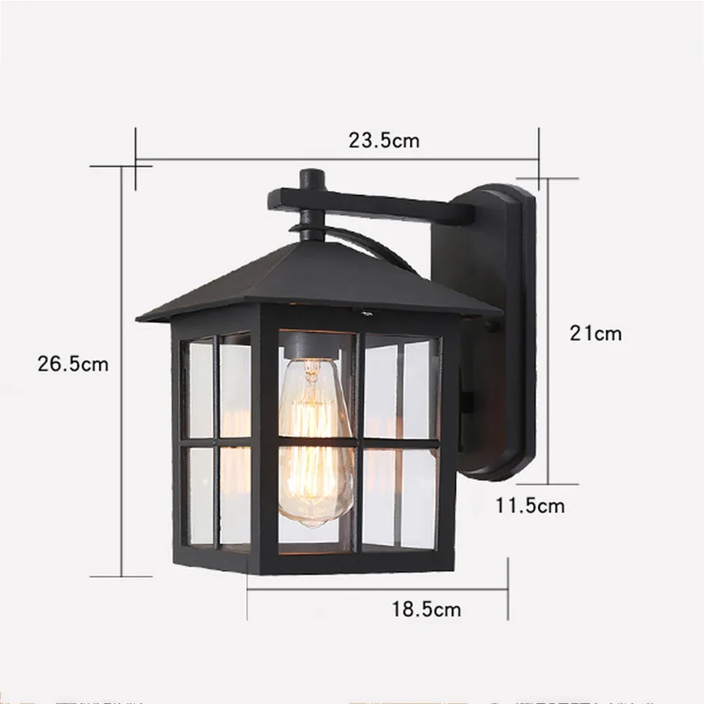 Camden Outdoor Wall Lamp | Vintage E27 Lantern Sconce