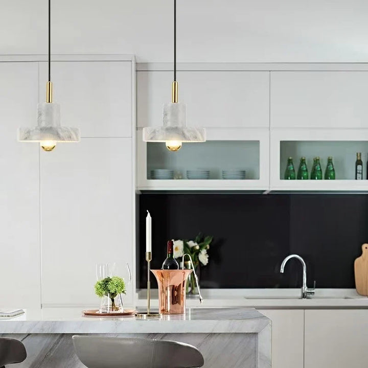 Marble Pendant Lamp | Natural Stone Postmodern Design