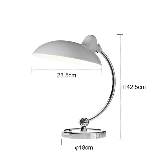 ScandiArc Table Lamp | Bauhaus-Inspired Curved Metal Design