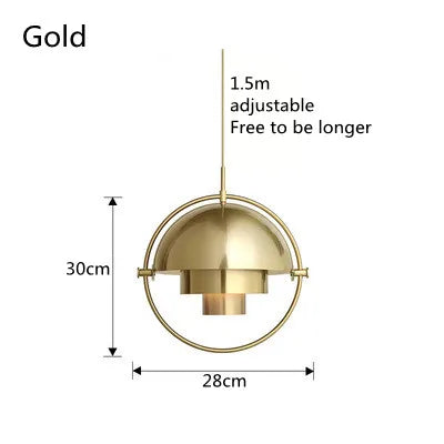 Modern Nordic Pendant Light | Sculptural Metal Suspension Lamp
