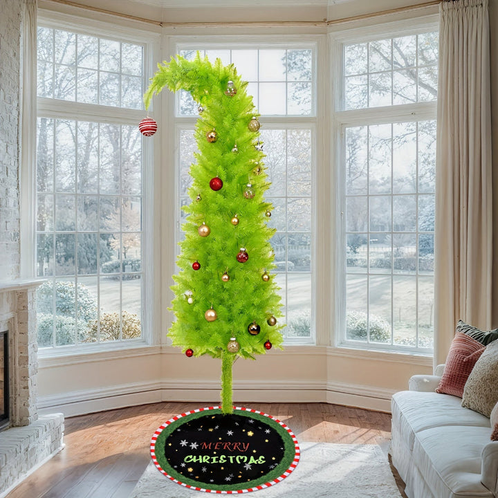 Christmas Tree Slim Artificial Floor Decor Home Seasonal Display
