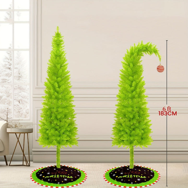 Christmas Tree Slim Artificial Floor Decor Home Seasonal Display