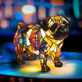 Table Lamp Decorative Resin Dog Figurine Accent Light