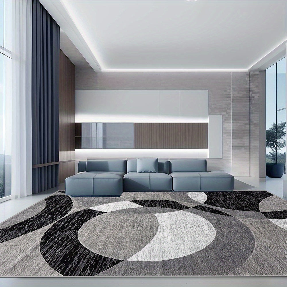 Orbit Weave Geometric Rug | Soft Velvet Non-Slip Floor Mat