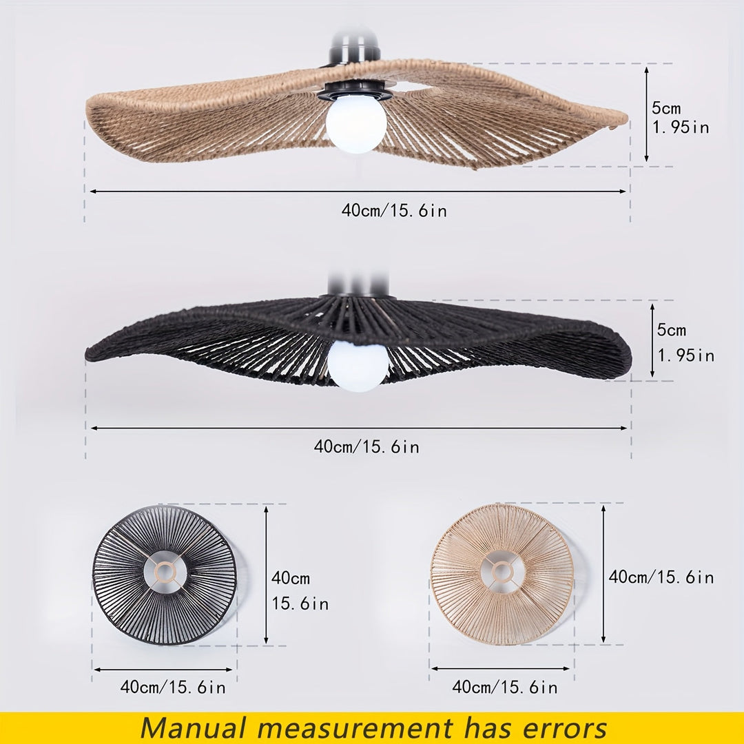 Handwoven Paper Rope Ceiling Light Shade | Natural Artistic Design