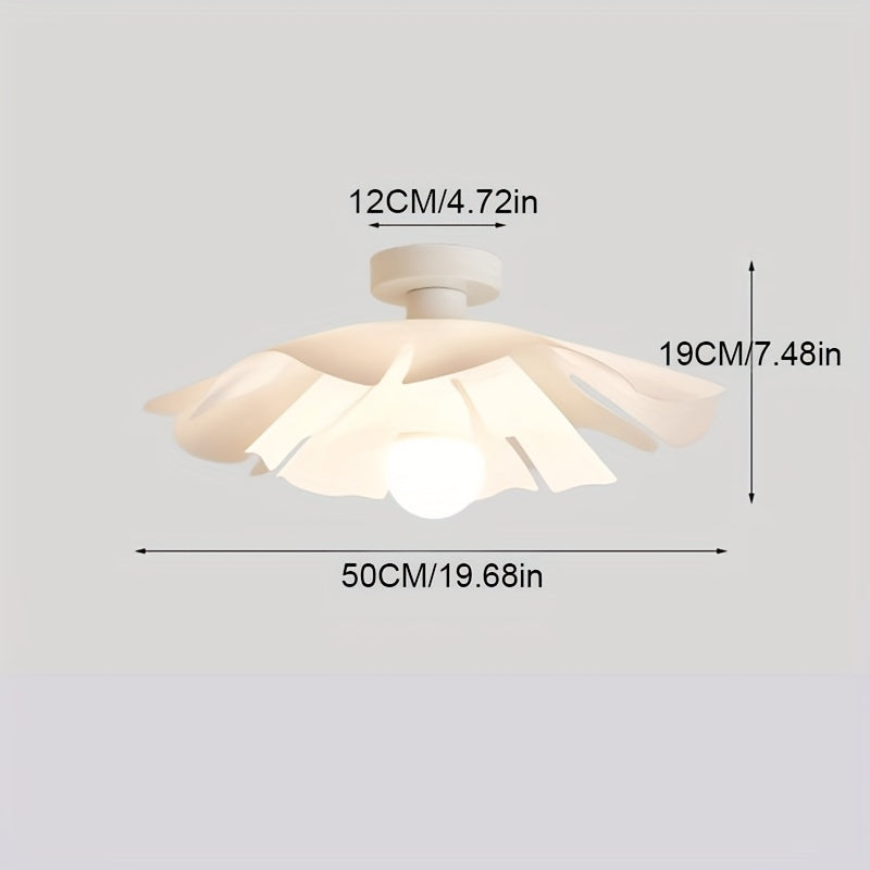 Rose Petal Ceiling Light | Modern Semi-Flush Flower Design
