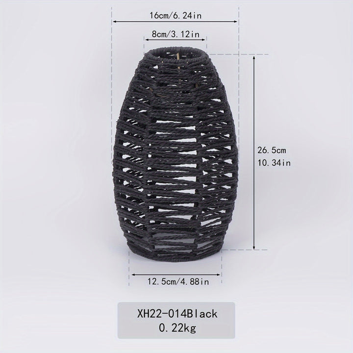 Modern Handwoven Rope Pendant Shade | Natural Woven Ceiling Light