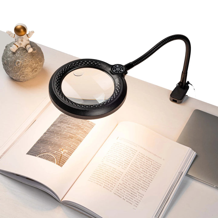 Magnifying Lamp LED Reading Glass Desk Mount
